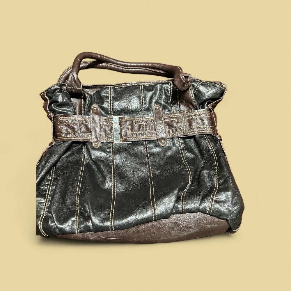 Boho Style Shoulder Bag Women's Black/Brown - Picture 13 of 13